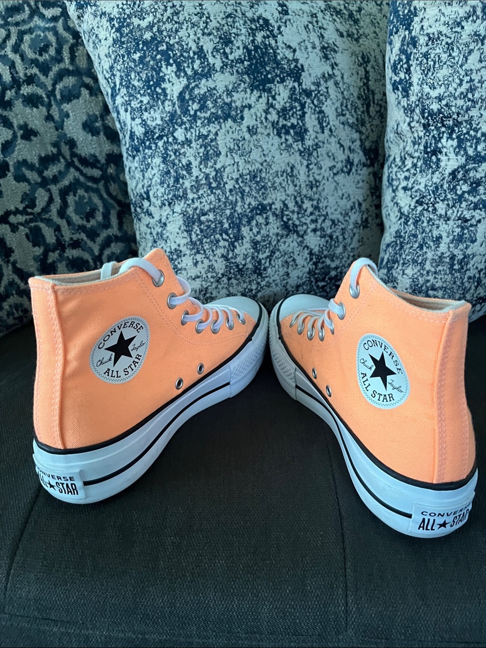 Converse Coral High Top Canvas Sneakers